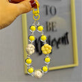 Crystal Clear Bow & Beaded Phone Chain